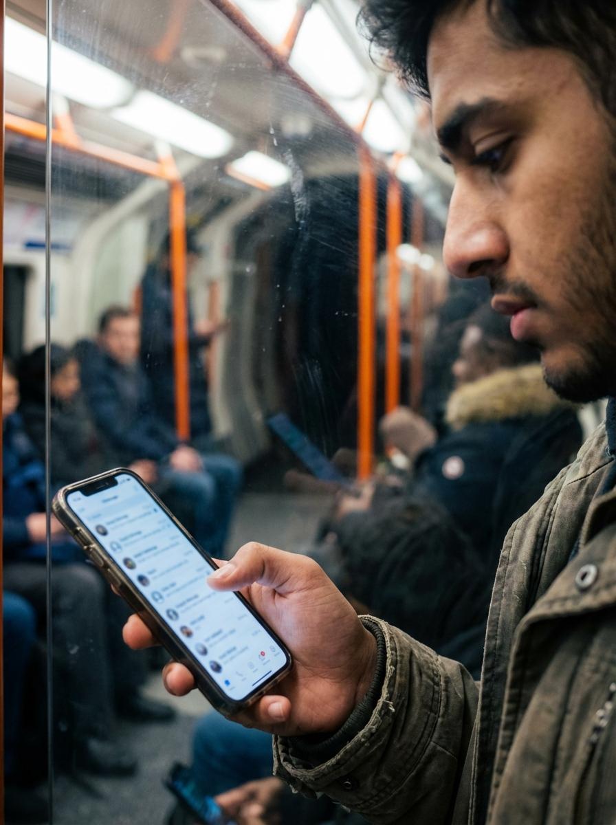 Hands holding phone in a WhatsApp conversation — where most pledge links get shared and buried